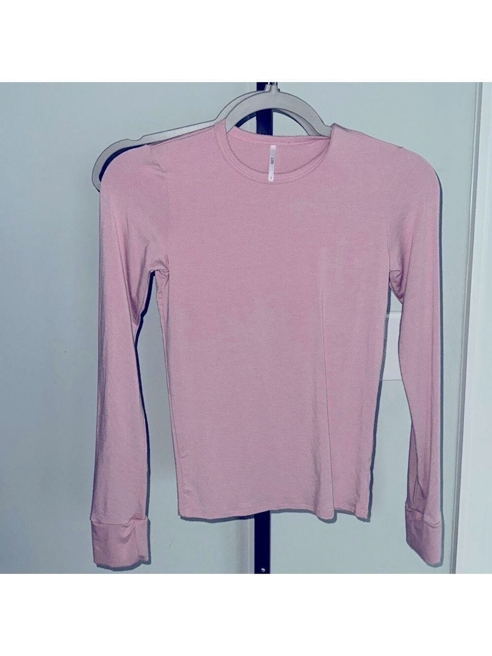 SET Active-JERSEY FITTED LONG SLEEVE Top-PEONY  Pink Size-Small-New - Picture 4 of 6